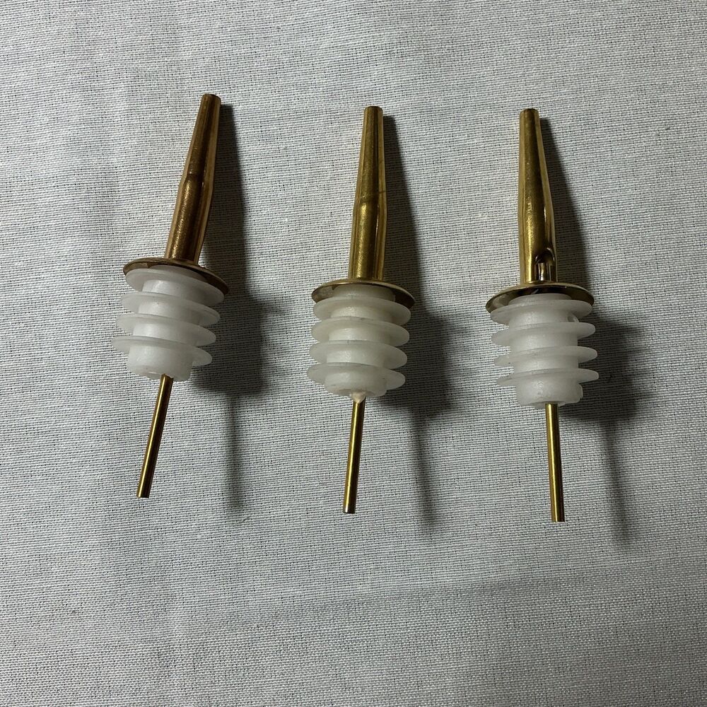cocktail shaker liquor pourers gold